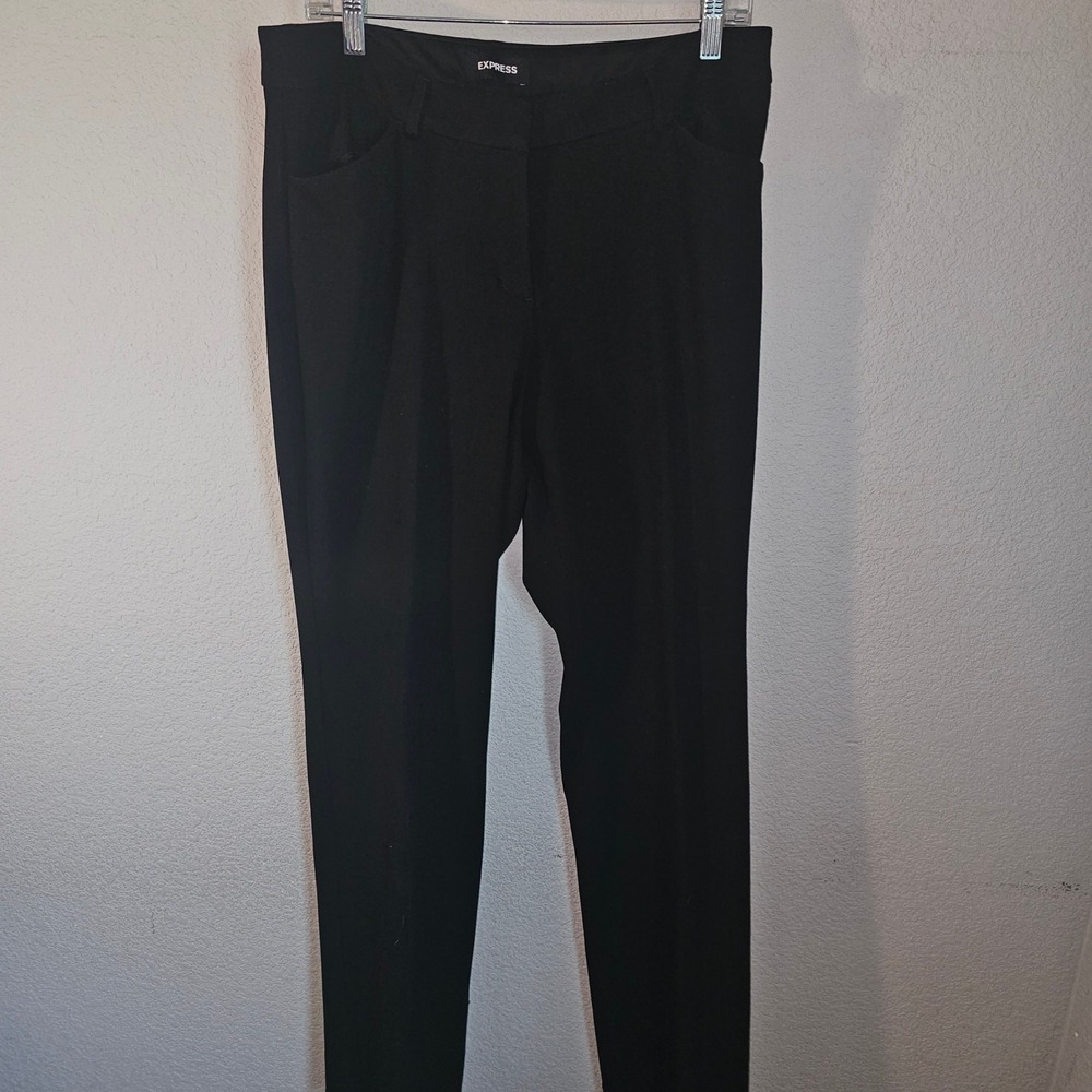 Express publicist 12l barely boot mid rise office classy academia black pants